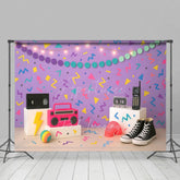 Aperturee - Aperturee Retro Dance Graffiti Wall Photo Cake Smash Backdrop